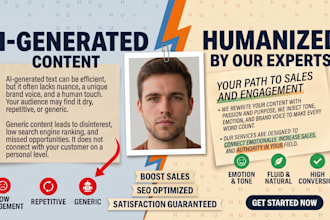 humanize ai generated marketing copy, emails and website content