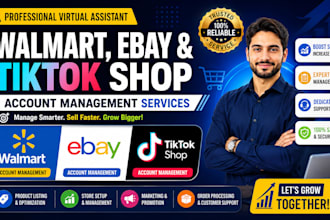 manage your walmart seller center, ebay and tiktok shop store