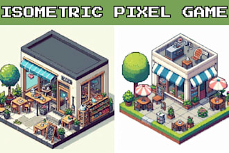 isometric pixel game art retro pixel art 2d game asset pixel sprite environment