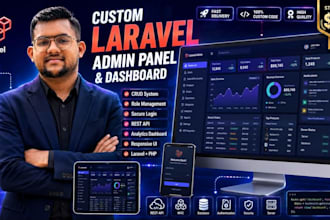develop a custom laravel admin panel and dashboard with crud