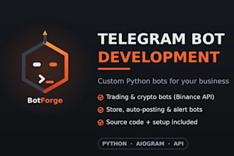 develop a custom telegram bot in python