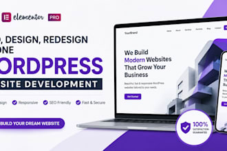 design premium wordpress website with divi, astra or elementor pro