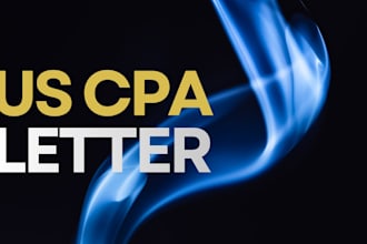 write US CPA letter, comfort letter, income verification, financial statement