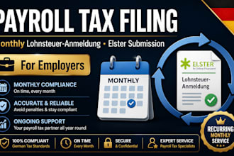 file your monthly lohnsteuer anmeldung and manage payroll tax for your employees