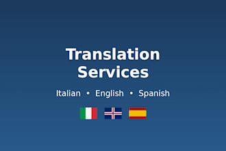 translate english spanish and italian