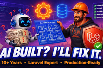build or rescue your ai generated website in laravel and PHP
