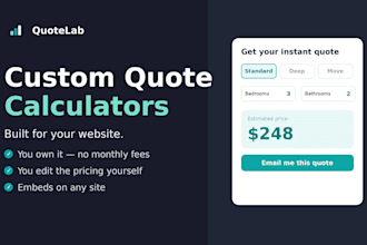 build a custom quote calculator for your website