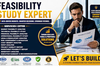 do feasibility study, business plan and market research report expertly