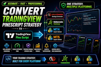 convert tradingview pinescript strategy to ninjatrader, thinkorswim, mt4 mt5
