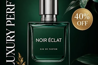 luxury perfume advertisement design