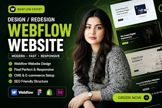 design or develop webflow website,figma to webflow,webflow expert