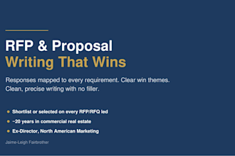 write winning rfps and proposals across real estate, cre, and prof services