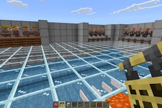 create a minecraft bedrock iron farm