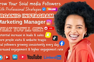 be your instagram growth manager for organic audience growth