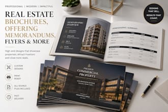 offering memorandum brochure,luxury real estate brochure,company brochure,flyer