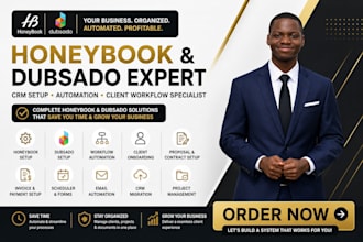 setup honeybook CRM workflow dubsado automation honey book workflow