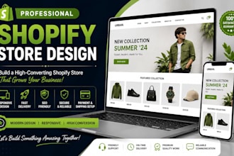 design a professional shopify store that converts
