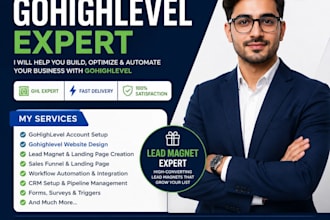 be your gohighlevel expert, ghl expert, or sales funnel expert