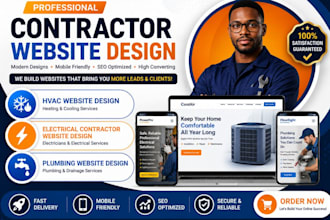 design premium construction, hvac, electrician, or plumbing website