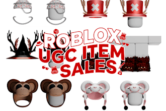 create custom 3d roblox ugc items, hats, and accessories