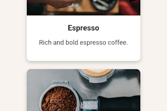 create a responsive coffee shop website using HTML and CSS
