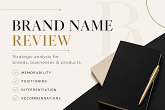 strategically review your brand, business or product name