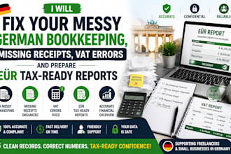 fix your messy german bookkeeping, missing receipt, vat errors and prepare eÜr