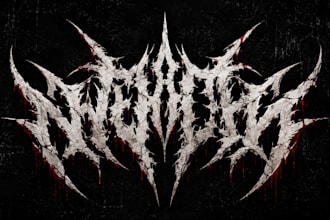 create death metal band logo design metal album cover t shirt design halloween