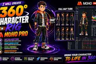 create 360 character rig in moho pro