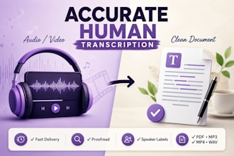 accurately transcribe audio or video into clean text