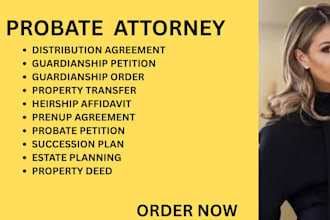 be your probate lawyer for guardianship, prenup, succession and property matters