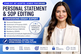 professionally proofread your college, law or medical school application