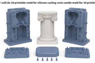 do 3d printable mold for silicone casting resin candle mold for 3d printing
