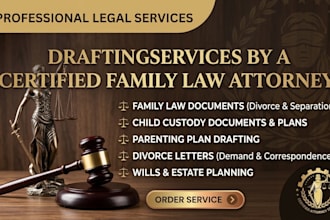 draft child custody agreement parenting plan divorce family law documents