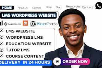 build wordpress lms website with tutor lms learndash buddyboss memberpress