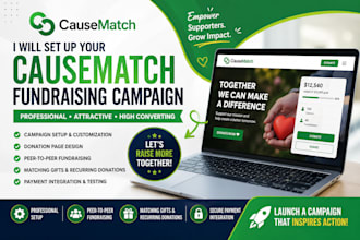 set up causematch fundraising campaign donation pages crowdfunding promotion