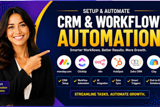 setup monday crm clickup n8n hubspot zoho crm automation clay ai integration