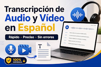 transcribiré audio o video en español a texto de forma precisa y rápida