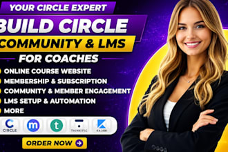 build circle community, online course website, membership and lms for coaches