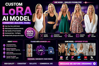 create ai influencer, lora training ai model comfyul workflow stable diffusion