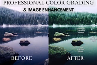 do professional photo editing and color grading
