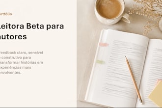 eu vou realizar leitura beta do seu livro