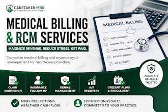 handle your complete rcm and follow up with insurance claims