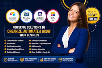 build airtable database airtable CRM airtable automation softr app