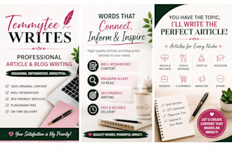 write engaging blog posts and articles for your website