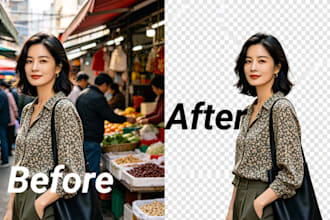 professional image background removal professionally