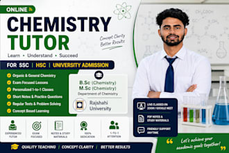 teach chemistry online for ssc hsc and university admission students