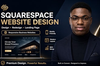 design or redesign your squarespace website, squarespace web design landing page