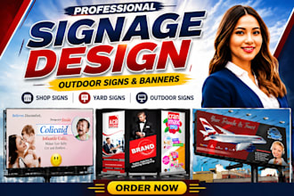 design professional signage , shop signs and outdoor advertising boards