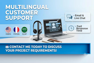 provide professional multilingual customer support in arabic, english, french